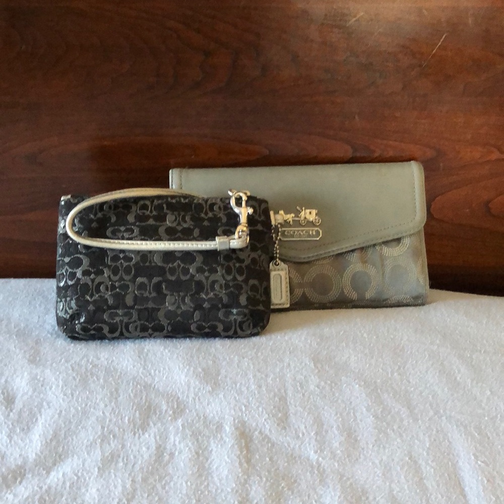 Package of 2 Coach wristlet and Wallet